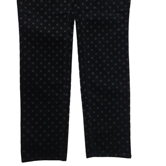 Loft Outlet Modern Skinny Black Velvet Gray Dot Jeans Womens Size 8 Pants NEW - Picture 9 of 14